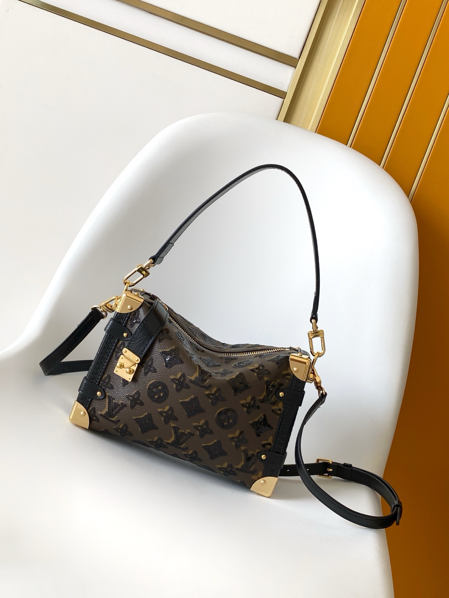 Louis Vuitton LV Classic Handbag Monogram Empreinte Gift Box Included Fashion Statement Fashion Bag